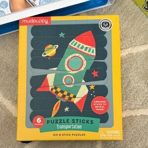Mudpuppy Rocket Puzzle Sticks for Kids